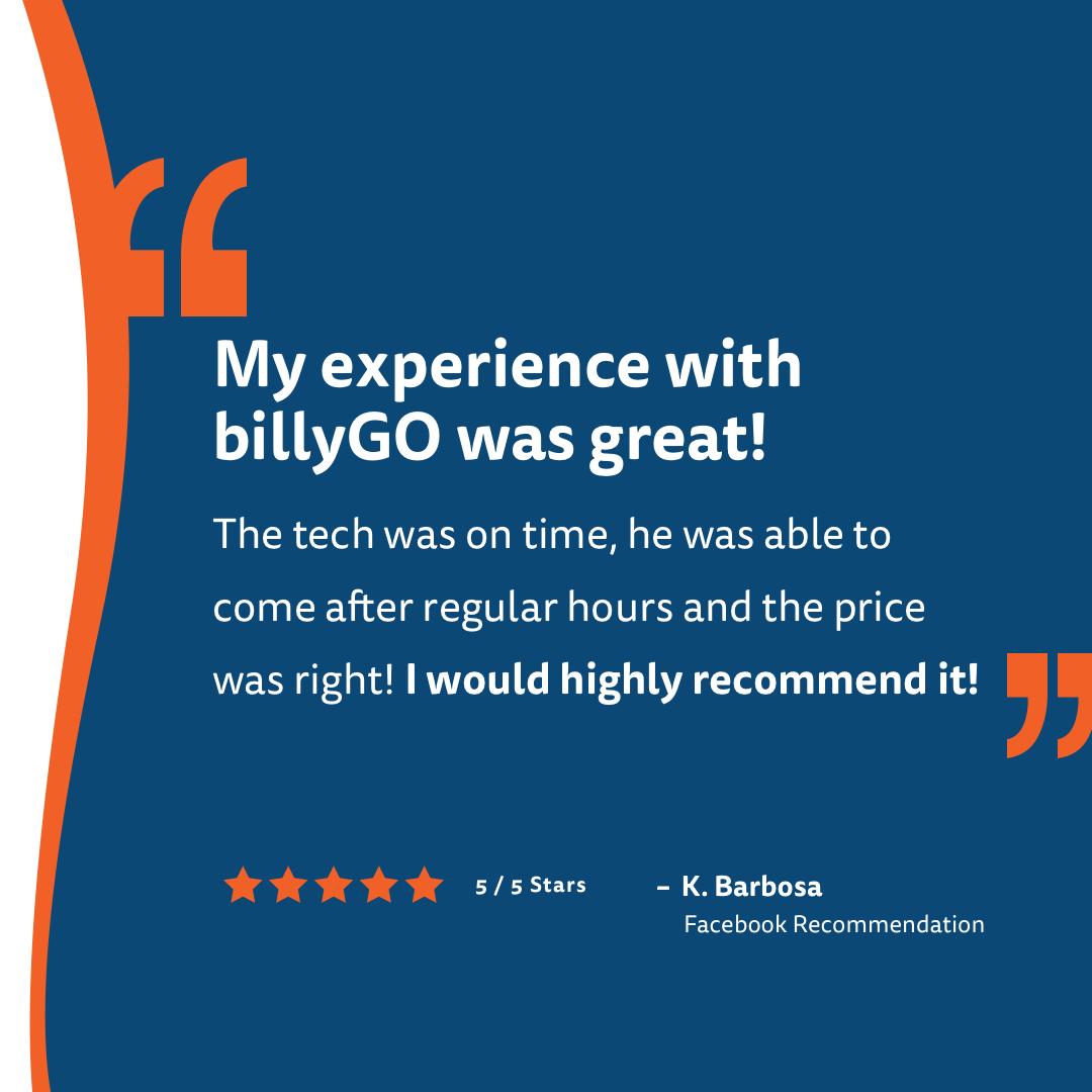 billygoapp's tweet image. Our customers agree we deliver exceptional on-time service with transparent pricing. If you've experienced outstanding billyGO customer service please share your experience with a Google review! bit.ly/2X2U7Zn #dfwplumbing #dfwhvac #plumbingapp #hvacapp #dallasbusiness