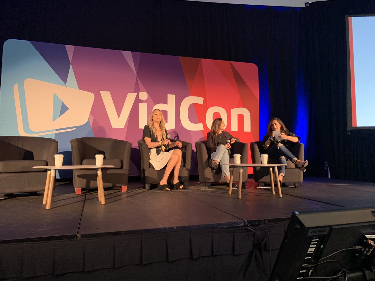 patrickdolan's tweet image. laurDIY, Lisa Filipelli and Garima Sharma take the stage @iab #iabxvidcon