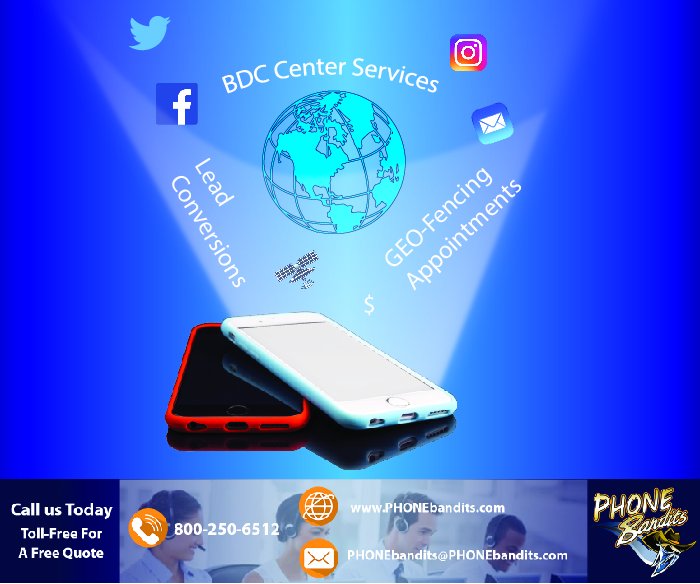 Phone bandits will help you grow your business!! With marketing technologies like BDC Center services, Geo-Fencing, social media and digital marketing we will help your business thrive!!! Call us today 800-250-6512 or visit our website Phonebandits.com 
#SmallBusinessHelp