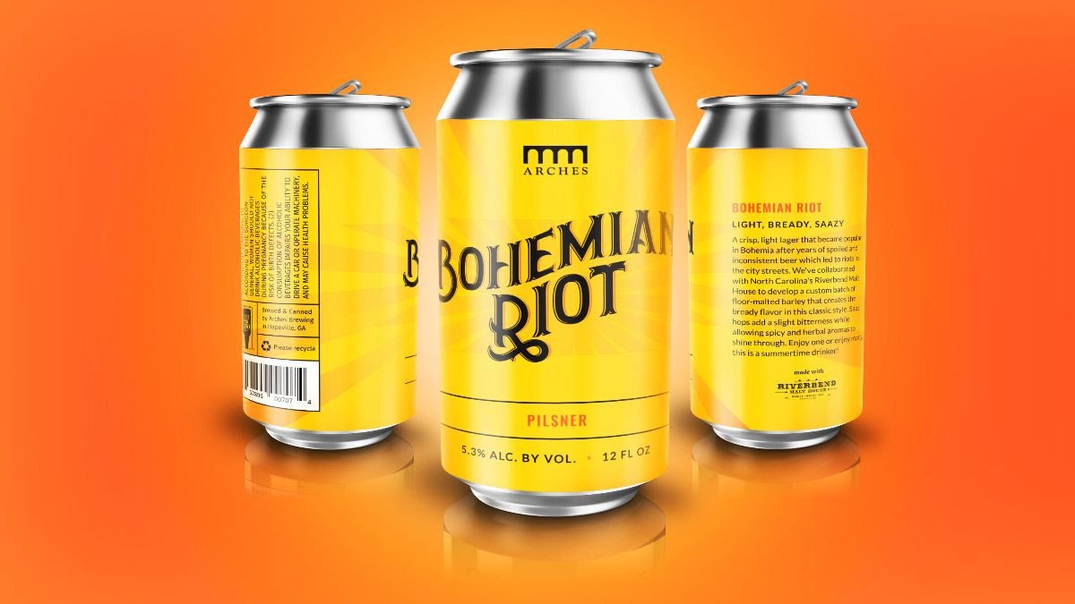 Industry News (1pm weekdays)
Arches Brewing Unveils Bohemian Riot Pilsner in Cans

<a href="/ArchesBrewing/">Arches Brewing</a> in Hapeville, GA has announced the release Bohemian Riot, a refreshing Pilsner brewed with Saaz hops that's  available for a limited time. 

Full Article: ow.ly/F5Qn50uYd75