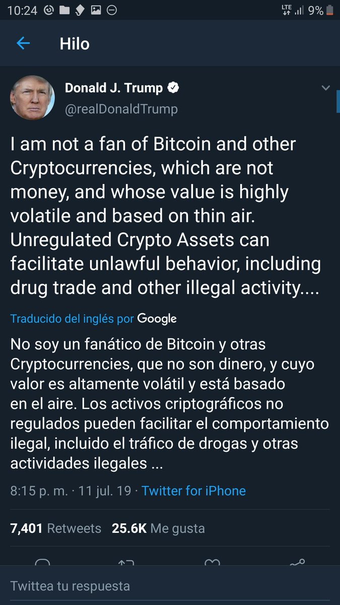 AsonacripVe's tweet image. A continuación publicamos los comentarios del Presidente de los EEUU @realDonaldTrump con respecto a las criptomonedas. Desde Asonacrip proponemos que EEUU de un paso adelante con la tecnología Blockchain y cree su USACoin #Bitcoin #CambiaElMundo #CompraCripto #HablaCripto