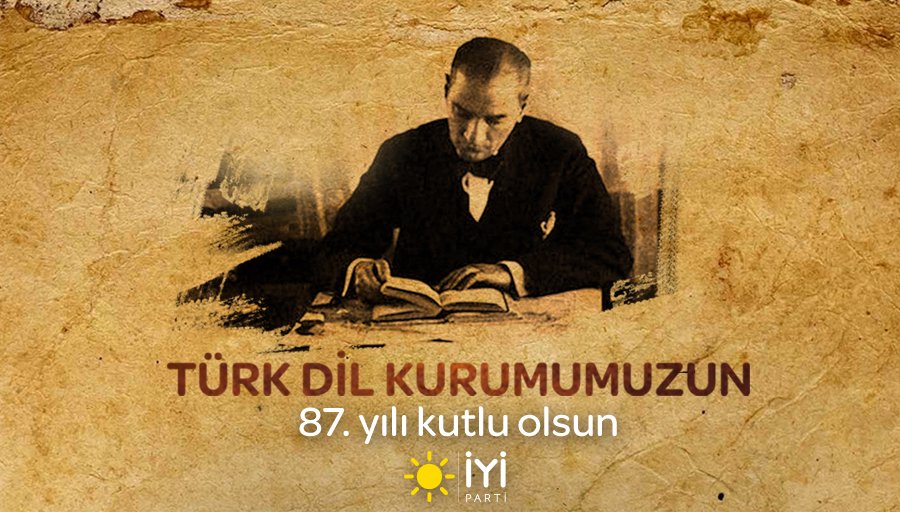 Dilimiz milletimizin ses bayrağıdır. 
Cumhuriyetimizin ilelebet payidar kalması, dilimizin varlığı ve bağımsızlığı ile olacaktır. 
Türkçemizin hayatın her alanında karşılık bulması ve korunması için kurulan #TürkDilKurumu'muzun 87. yılı kutlu olsun.