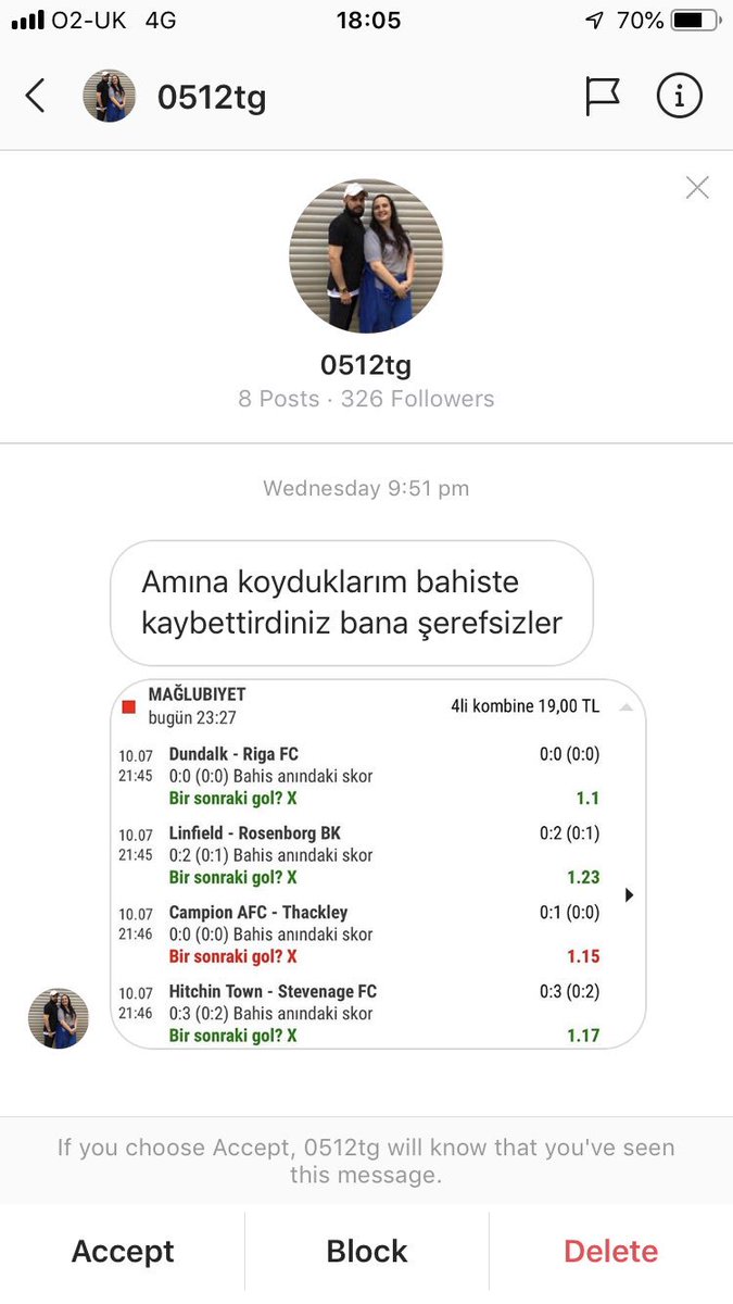 ThackleyAFC's tweet photo. So, a few days ago after playing @CampionAFC we received another message. After spending some time establishing which language it was, it’s safe to say Thackley AFC is now an ‘acca buster’ - again, we apologise! The translation though 🙈#BetFail #SkyBet #Accumulator https://t.co/ZMkY0rnSES