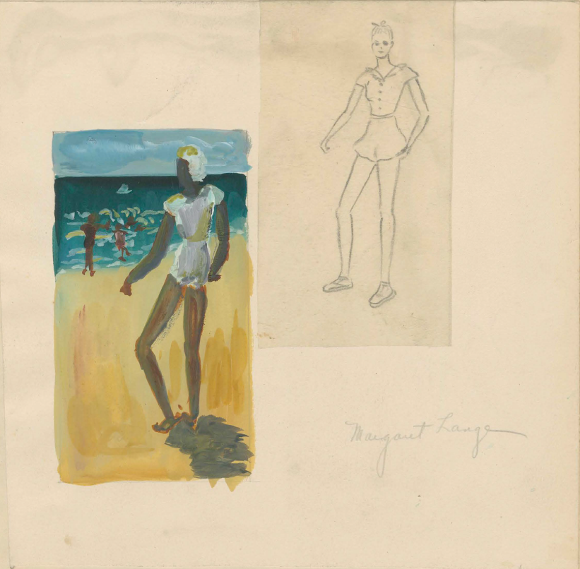 TNSarchives's tweet photo. #FridayFeeling Illustration by @parsonsdesign first-year student Margaret Lange 80 years ago (or 81, she didn't date her assignments). We digitized her entire notebook so researchers today can see what #fashiondesign education looked like in 1939. https://t.co/SZdgPRMApu https://t.co/Alrlx7OAMt