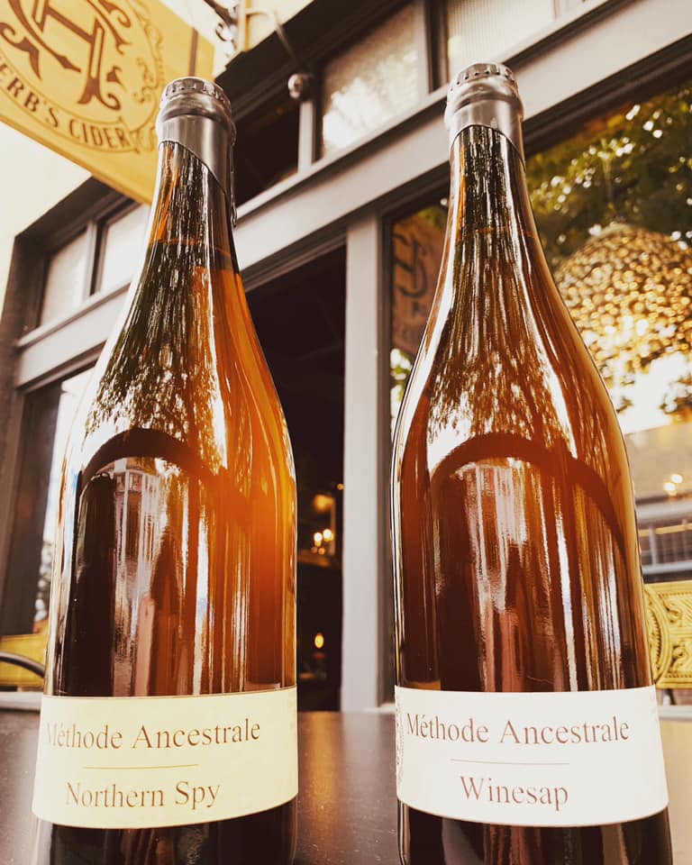 herbrhythms's tweet photo. Just bottled and available for purchase in our tasting room NOW!! #herbscider #winesap #northernspy #herbstheword #primussucks #hardcider #itshard @timalexander https://t.co/5agIxgpafR