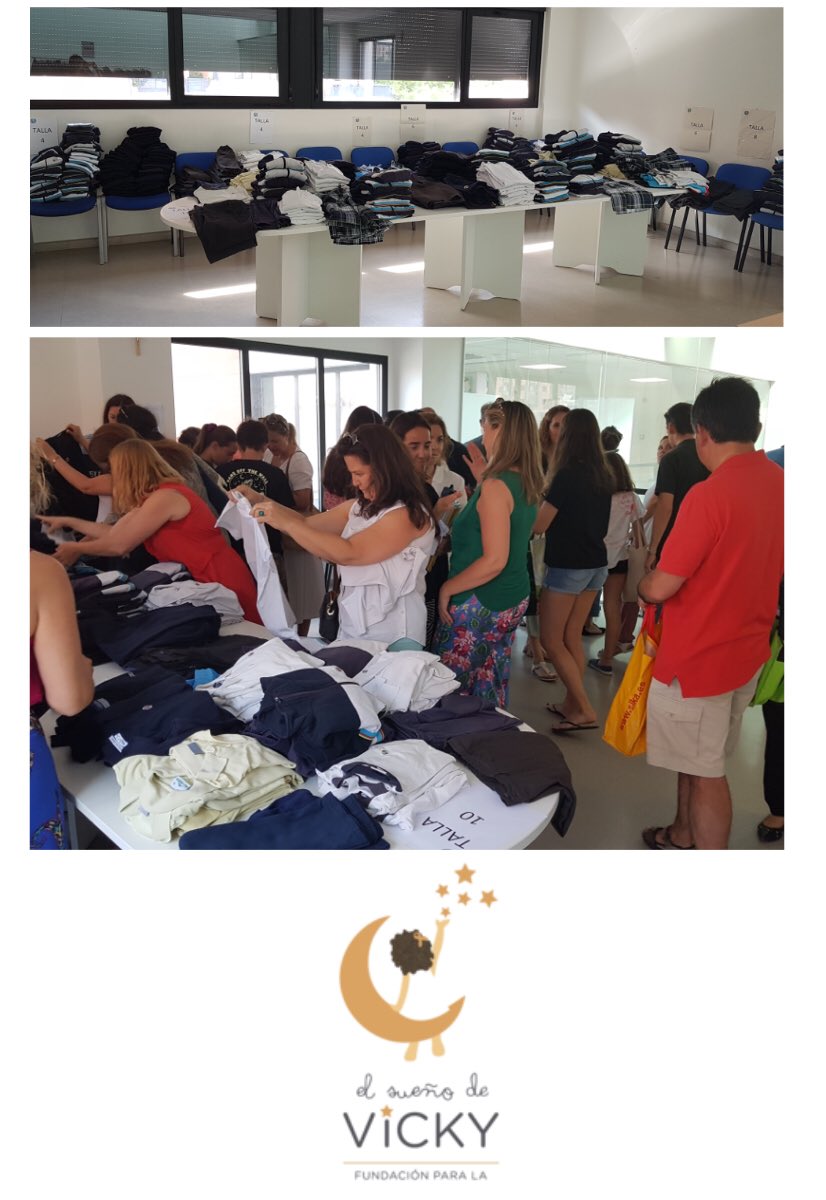 CeuApa's tweet photo. Éxito del mercadillo de libros y uniformes. 
La aportación y donativos de las familias se han destinado a una magnífica causa. 1.152,50 euros han sido  donados a la fundación El Sueño de Vicky, en recuerdo de nuestro querido Rodrigo.
Gracias a todos por hacerlo posible https://t.co/SKpfW3Acql