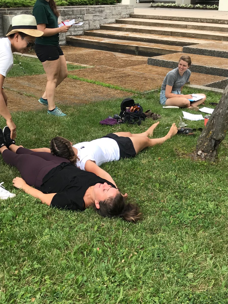 Measuring outside today for our final numeracy class. Estimating the circumference of the tree. It was a pleasure to teach 005. I even had some students for 3 courses. It’s bittersweet to have this course finish but I know our TCs will do great things!  ⁦<a href="/QueensEduc/">Faculty of Education</a>⁩