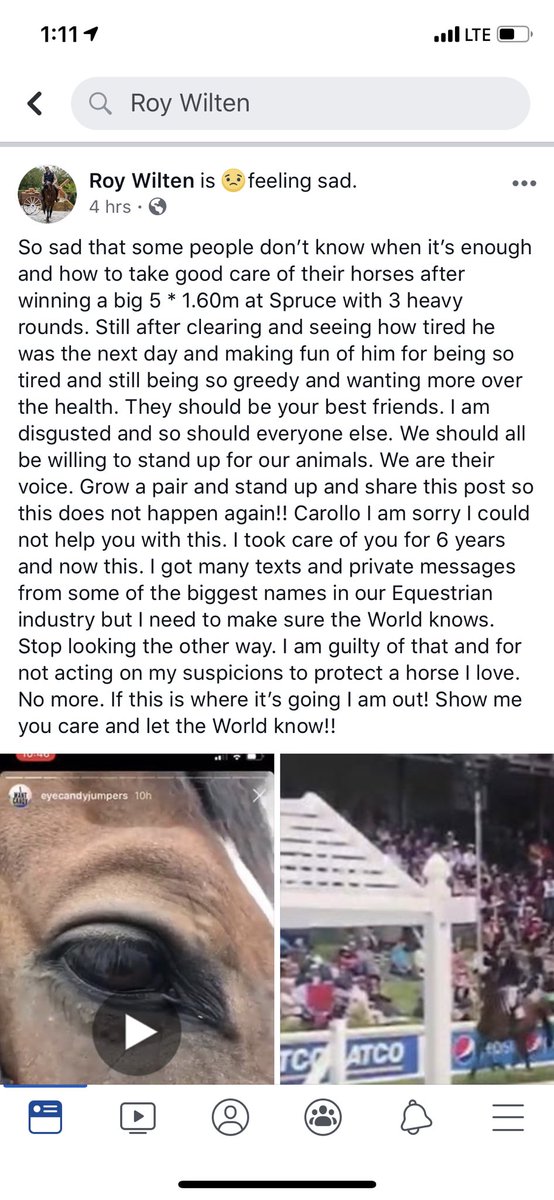 ablegale20's tweet photo. disgusted in our sport right now. just pure greed and no care for the well being of the animal. shame on andy and eye candy jumpers. https://t.co/4AvTD9Oxzx