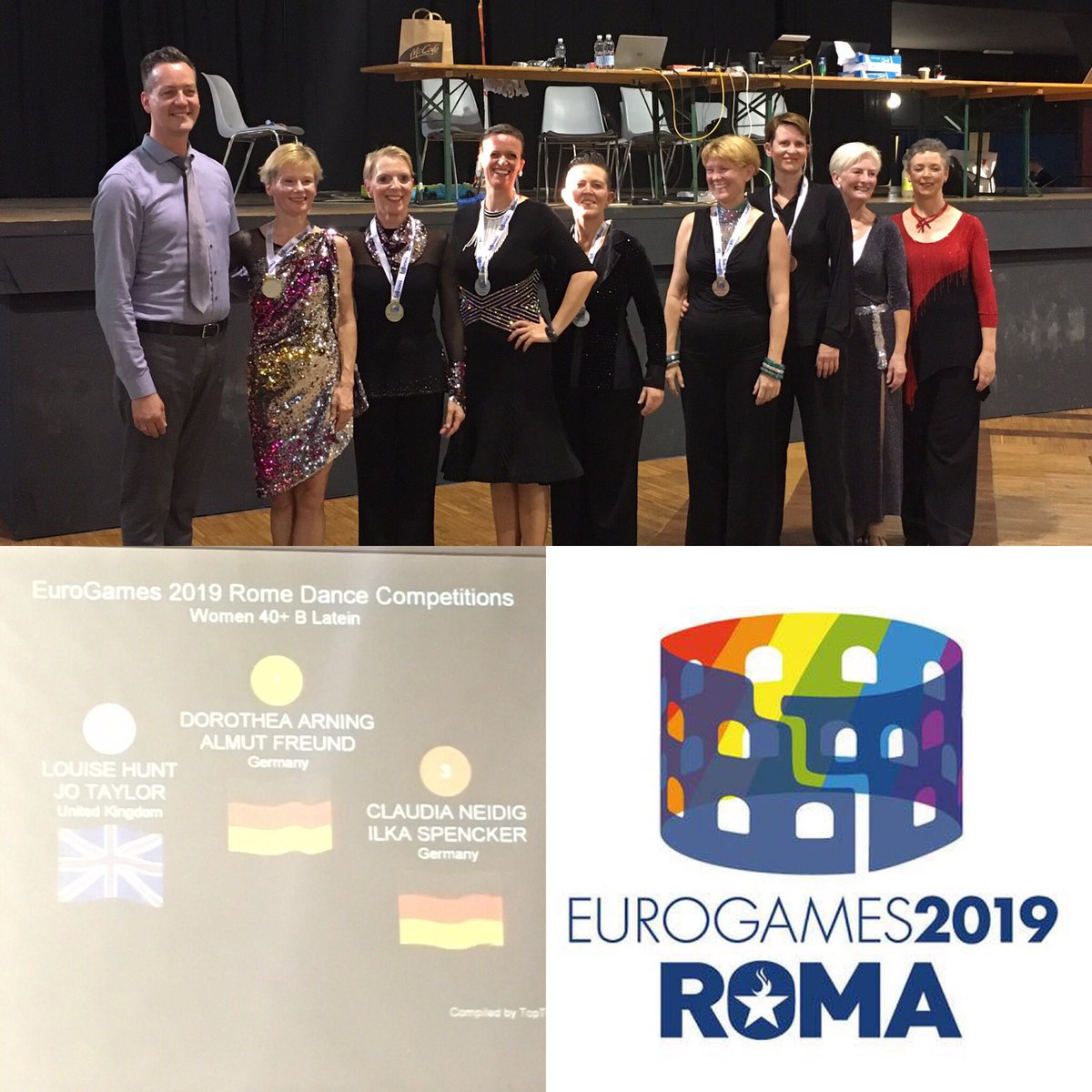 UKEDC_Dance's tweet image. Congratulations to Jo &amp;amp; Louise for a SILVER medal in Senior Women’s Latin B Class, followed swiftly by Jill &amp;amp; Penny in fourth place #ukssdc #essda #eurogames2019