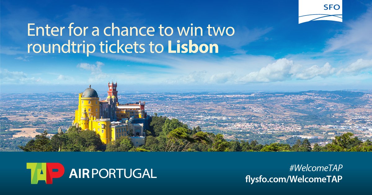 flySFO's tweet photo. 🎉Congrats to our #WelcomeTAP winner- Brandon Bidlack! He has won two (2) roundtrip Economy Class prize tickets from San Francisco (SFO) to Lisbon (LIS) nonstop on TAP Air Portugal! 🎉#WelcomeTAP https://t.co/QSVFKBhCwQ