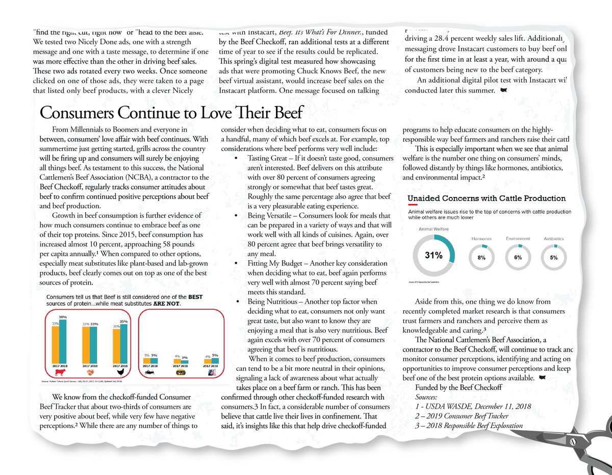 BeefUSA's tweet image. Fake meats might as well be fake news. "From Millennials to Boomers and everyone in between, consumers' love affair with beef continues." #NoAlternativeToBEEF 

Read more: bit.ly/2XDQRDZ