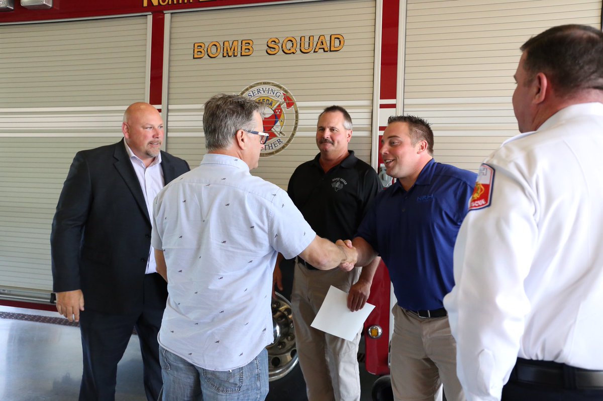 NRHfire's tweet photo. Today, we were officially awarded with our re-accreditation from @FBI as an accredited bomb squad! We are honored to have had this accreditation for over 30 years! #bombsquad #eodteam https://t.co/bVCxqDUCmF