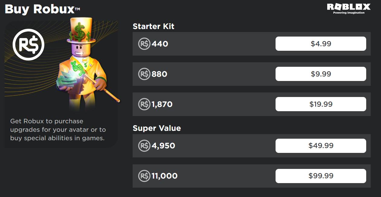 Сколько стоит 1 роблокс в роблоксе