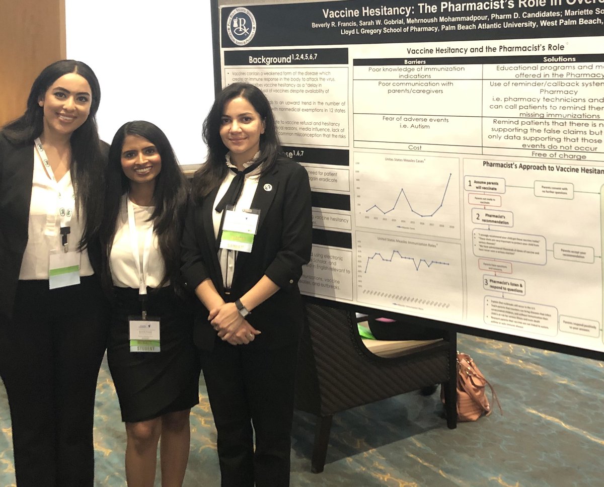 DrJeffLewis's tweet photo. Proud of our @PBAUniversity Gregory School of Pharmacy students presenting their research at the @Pharmview Florida Pharmacy Association annual meeting in Ft Lauderdale! https://t.co/cxUEjzTWHb