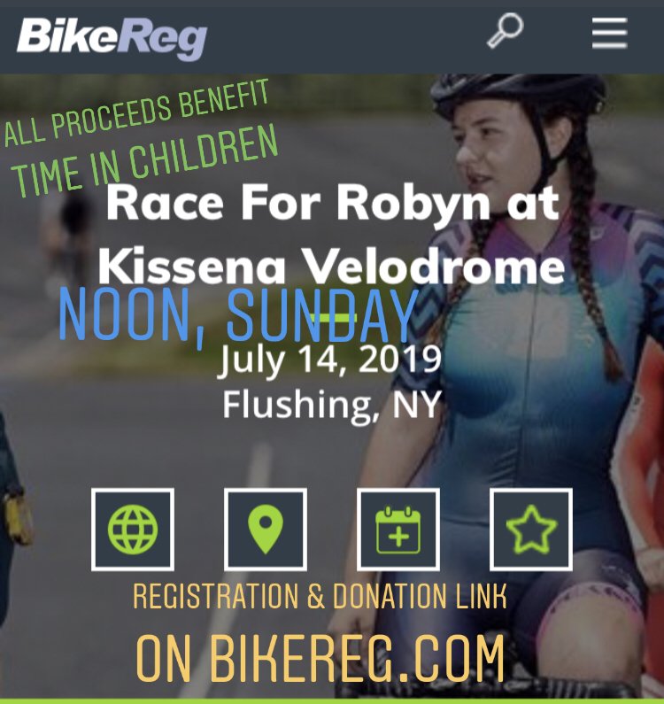 ApersistentID's tweet photo. This Sunday is the Race for Robyn at @kissenavelo benefitting @timeinkids.

This should be a great day of races for both participants &amp; spectators. Come out #BikeNYC!

Whether you join us or not, please donate if you can to Time In via the bikereg page >> https://t.co/ER9dOAdXOl https://t.co/zYimCObwtx