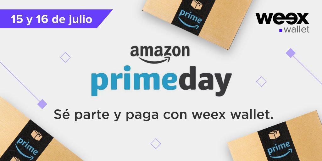 weexmx's tweet photo. Suscríbete con tu tarjeta #weexwallet a Amazon Prime para ser parte de #PrimeDay este 15 y 16 de julio. https://t.co/RSSU1PuVKG