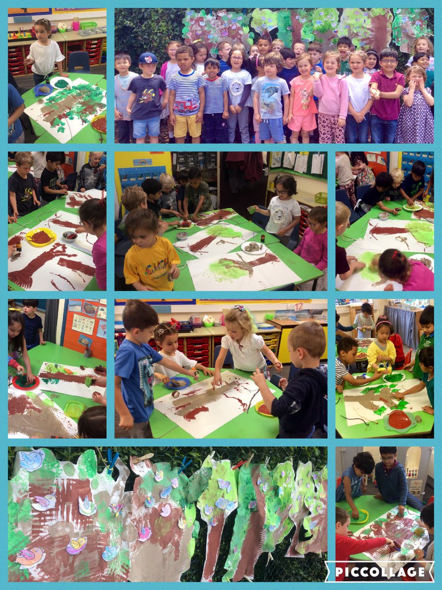 TyntesfieldZS's tweet photo. We made a beautiful forest for a flock of colourful birds. When the sun came out we displayed it in the playground. https://t.co/DPuXCcq1vA