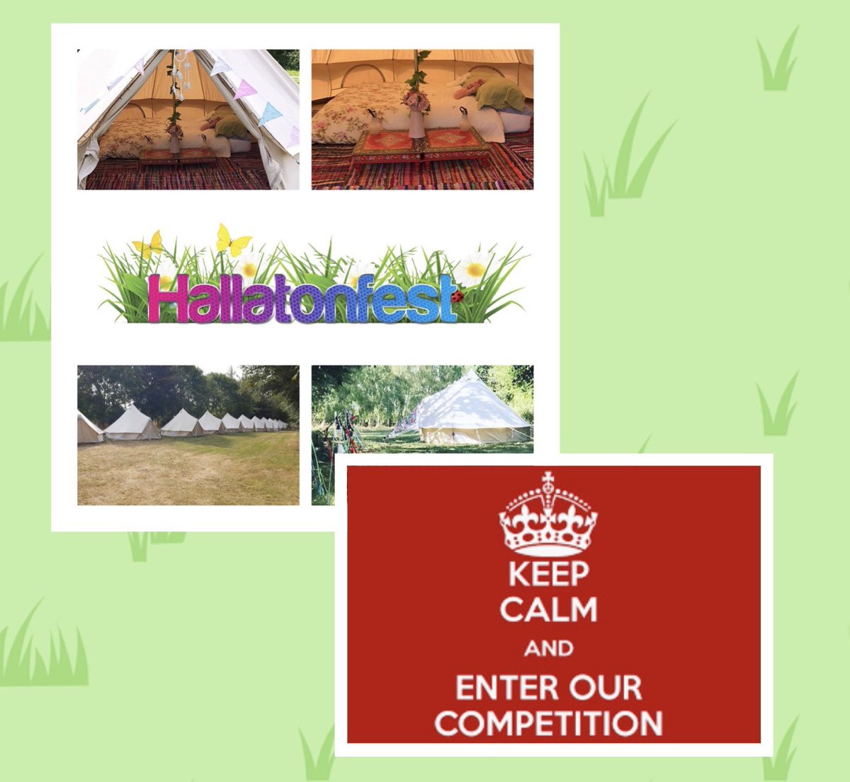 Facebook COMPETITION TIME!  Stay in a luxurious bell tent in the glamping area inc 4 x weekend festival tickets.

LIKE, SHARE &amp; TAG 4 on our people on our Facebook page to enter.  Competition closes on: 19:07.19 <a href="/7pm/">Huong Le</a>.

#hallatonfest #festivals #competition #glamping #parTpees