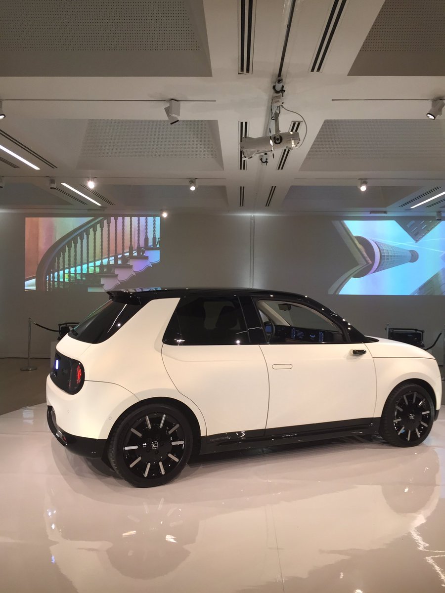 Come see the Honda e Prototype at London Design Museum this weekend. All set for <a href="/SimonBranney/">Simon Branney</a> to take the stage for our VIP (non media) event tonight.