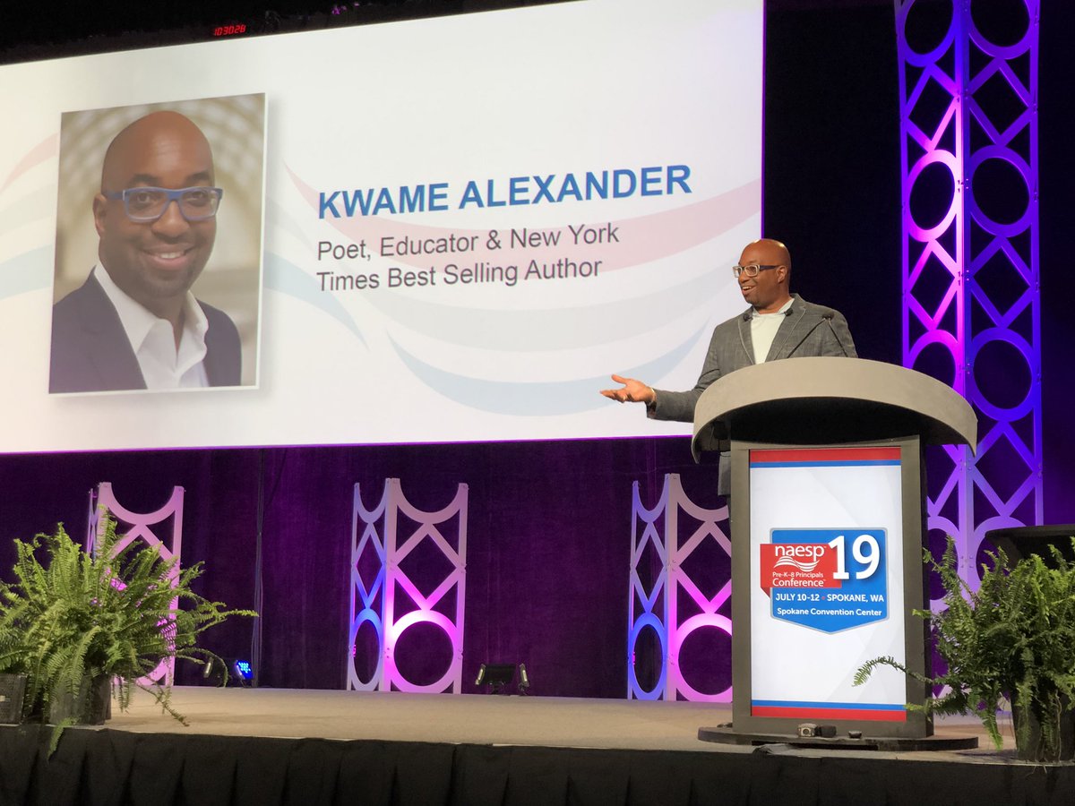 Lessons in finding your voice and lifting up your voice for issues that matter and not giving up no matter who tells you no from closing keynote speaker <a href="/kwamealexander/">Kwame Alexander</a>. #NAESP19