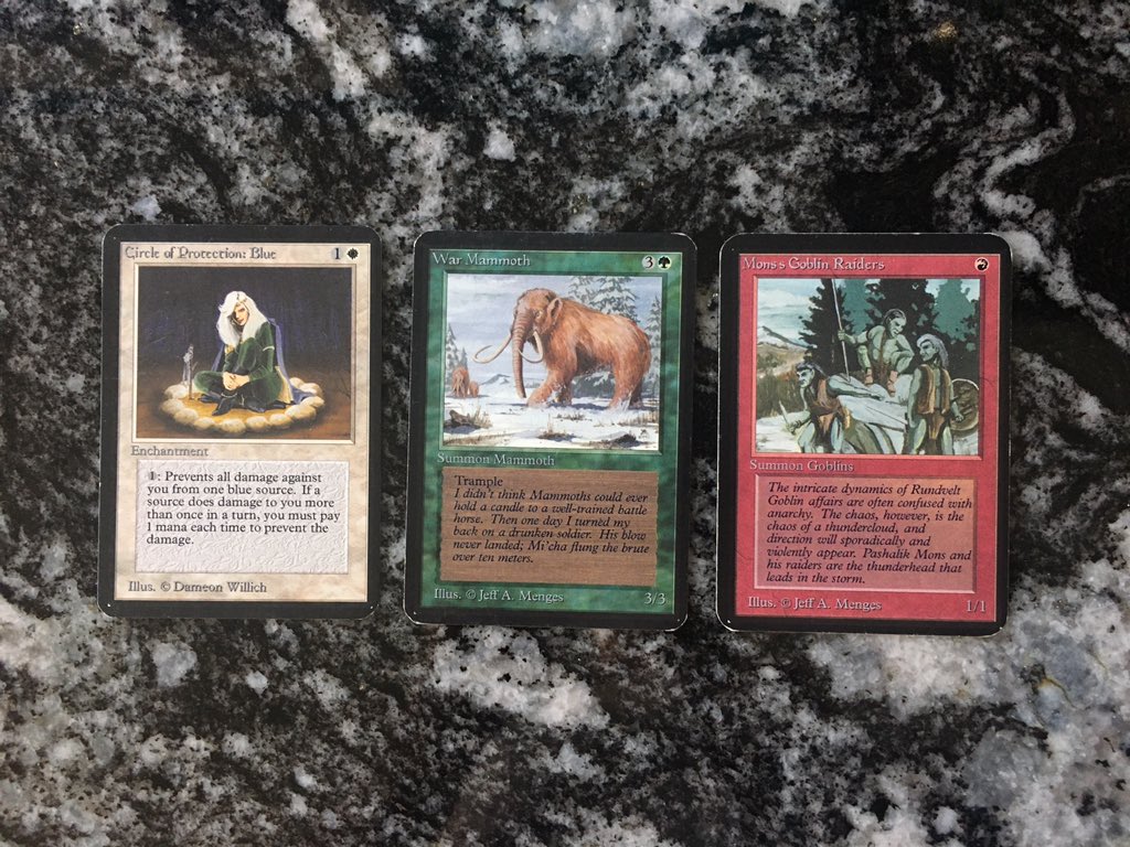 DiamondValley_'s tweet image. Deals thread start:
Alpha stuff 👀
LP CoP $10
MP War Mammoth $10
MP Mons $12

#mtg #mtgbuysell #oldschoolmtg