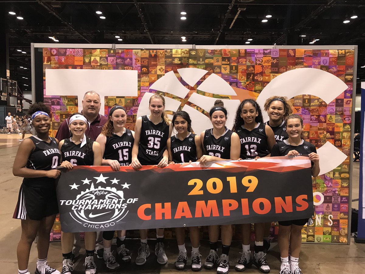 niketoc's tweet photo. Congratulations to the Fairfax 16U as the  Santiago division champions @ffxstarsBibbee Great jobs ladies! #Nike #NikeToc #Chicago #TournamentOfChampions #JustDoIt #GirlsBasketball https://t.co/abxtnoR5lf
