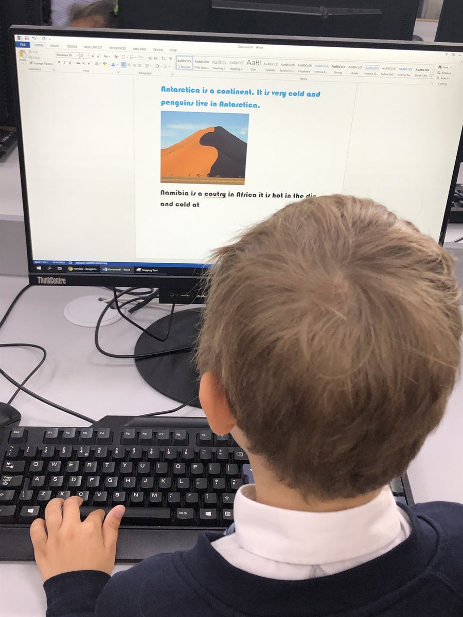 misshath2's tweet photo. We have been busy applying our computer skills in Geography today! We made posters to compare Antarctica and Africa (Namibia) #smithdowngeog #smithdowncomp https://t.co/ET4ZhQBdji