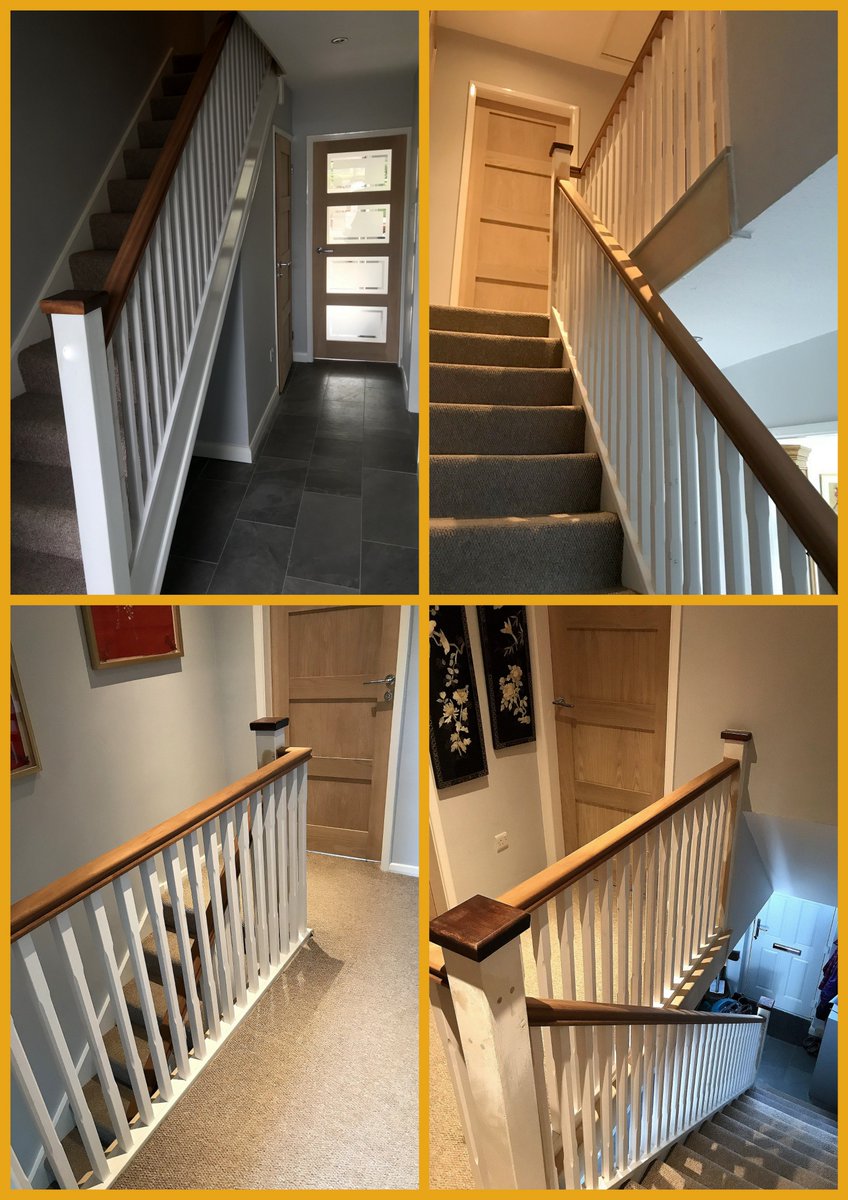 Fresh new handrails and spindles in this hallway make it look so bright and welcoming. If you'd like a completely new look or a little alteration somewhere in your home call Radial joinery on 01522 801760 and we'll be happy to discuss your ideas #staircase #radialjoinery #lincoln