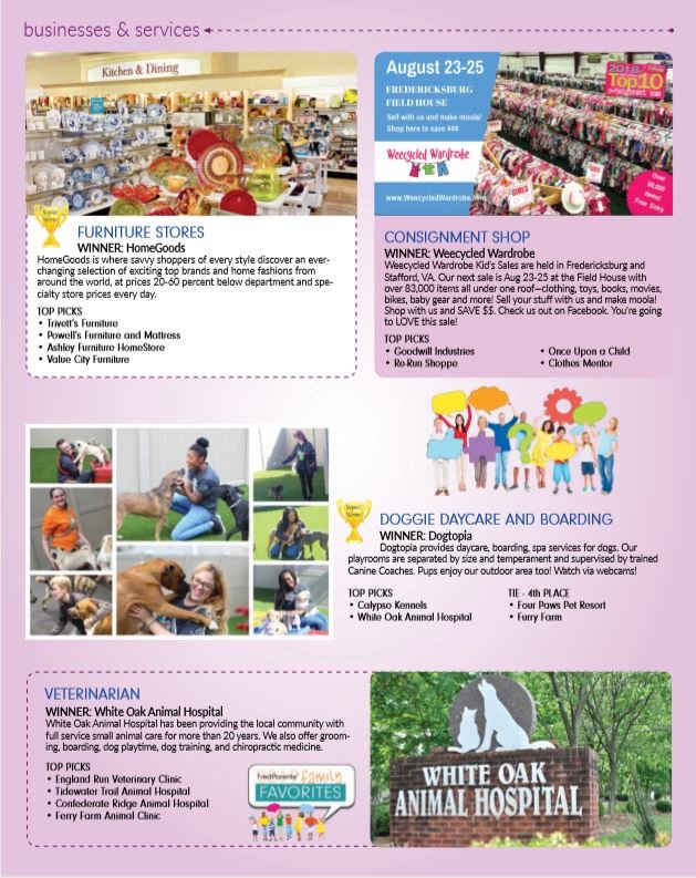 FredParent's tweet photo. Here are the #fredparent #familyfavorites2019 for the overall category of Businesses and Services. Congratulations Winners!
#familyfriendly #lovefxbg #virginiaisforfamilies #fredericksburgfamilies #localbusiness #familyowned https://t.co/2SpG7xxjEX