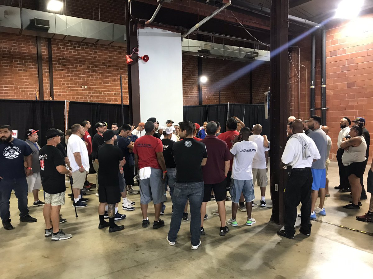 JoliARobin's tweet photo. Coaches meeting happening now @DallasParkRec & @DallasPAL #BattleinBigD. Official kick-off of the event happening soon. https://t.co/dCnaLhDo1r
