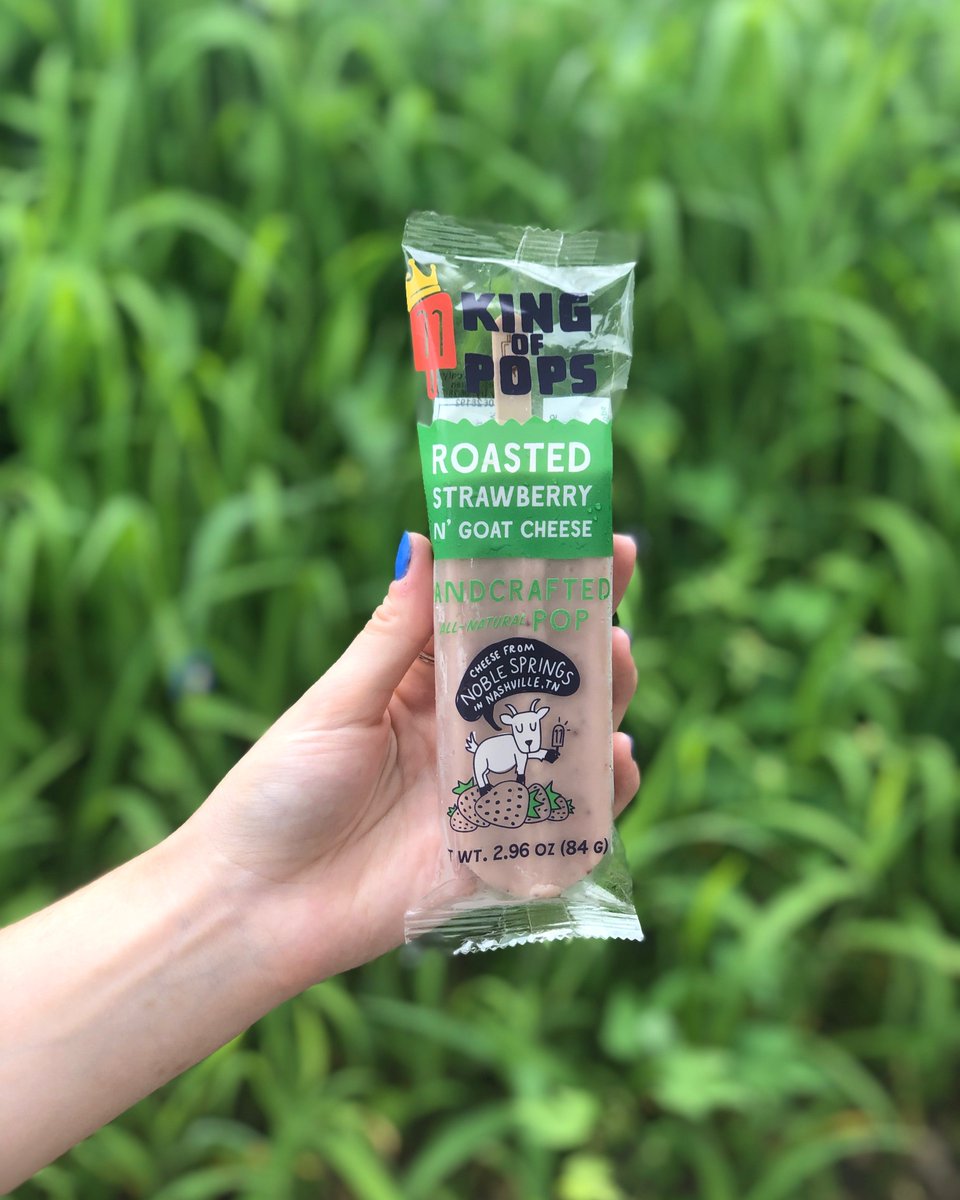 NEW Roasted Strawberry n' Goat Cheese Pop!🍓🐐 It's a limited release made w/ TN's own <a href="/NobleSprings/">Noble Springs Dairy</a>'s goat cheese. #kingofpopsnash

Found @ these farmers mkts👇
St. George's FM
<a href="/12SouthFrmsMkt/">12 South Farmers Mkt</a>
<a href="/hipdonelsonfm/">HipD Farmer's Market</a>
<a href="/richlandparkmkt/">richlandparkmarket</a>
Hendersonville FM
Farmin' in the Hall
<a href="/enfarmersmkt/">EastNash Farmers Mkt</a>
