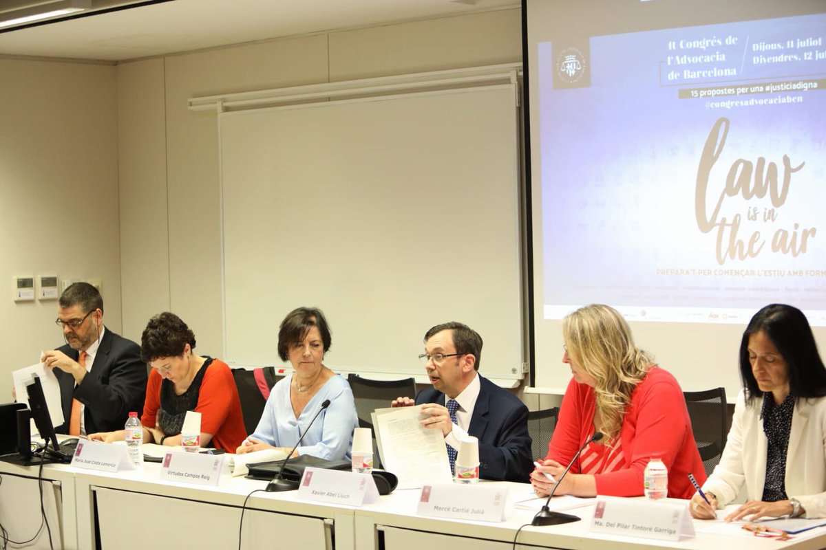 Al #CongrésAdvocaciaBCN s'analitza l’exploració del menors en els processos de família des d'una visió multidisciplinar. Amb experts com Xavier Abel Lluch, Mercè Cartié Julià, Virtudes Campos, Maria José Costa, <a href="/PilarTintore/">Mª del Pilar Tintoré</a> i José Antonio Garcia.