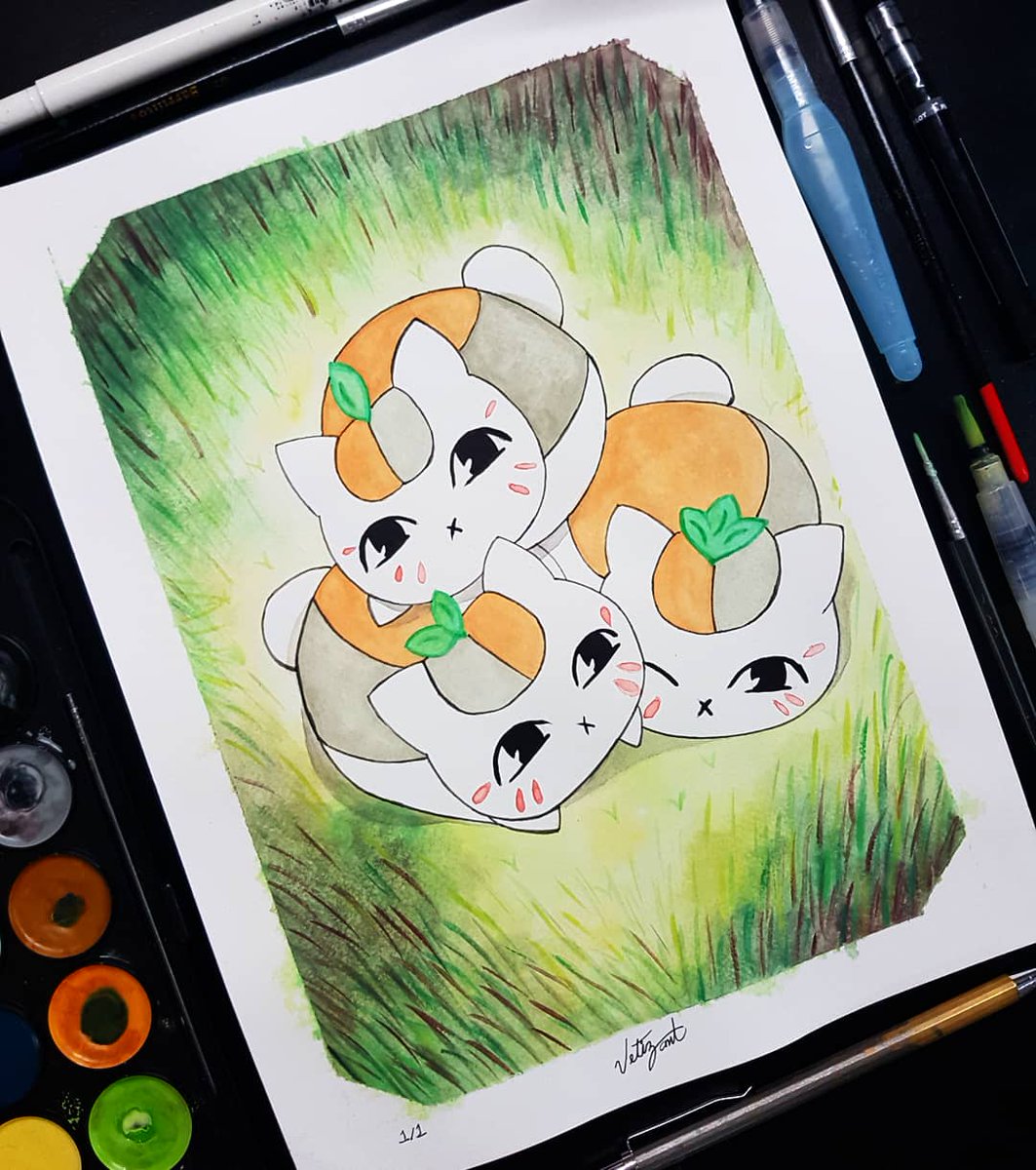 vetizart's tweet photo. Fanart of nyanko sensei! Hope you like it! 
#watercolor #anime #fanart #nyankosensei #natsumeyuujinchou #natsumebookoffriends https://t.co/4mOdk7wFu4