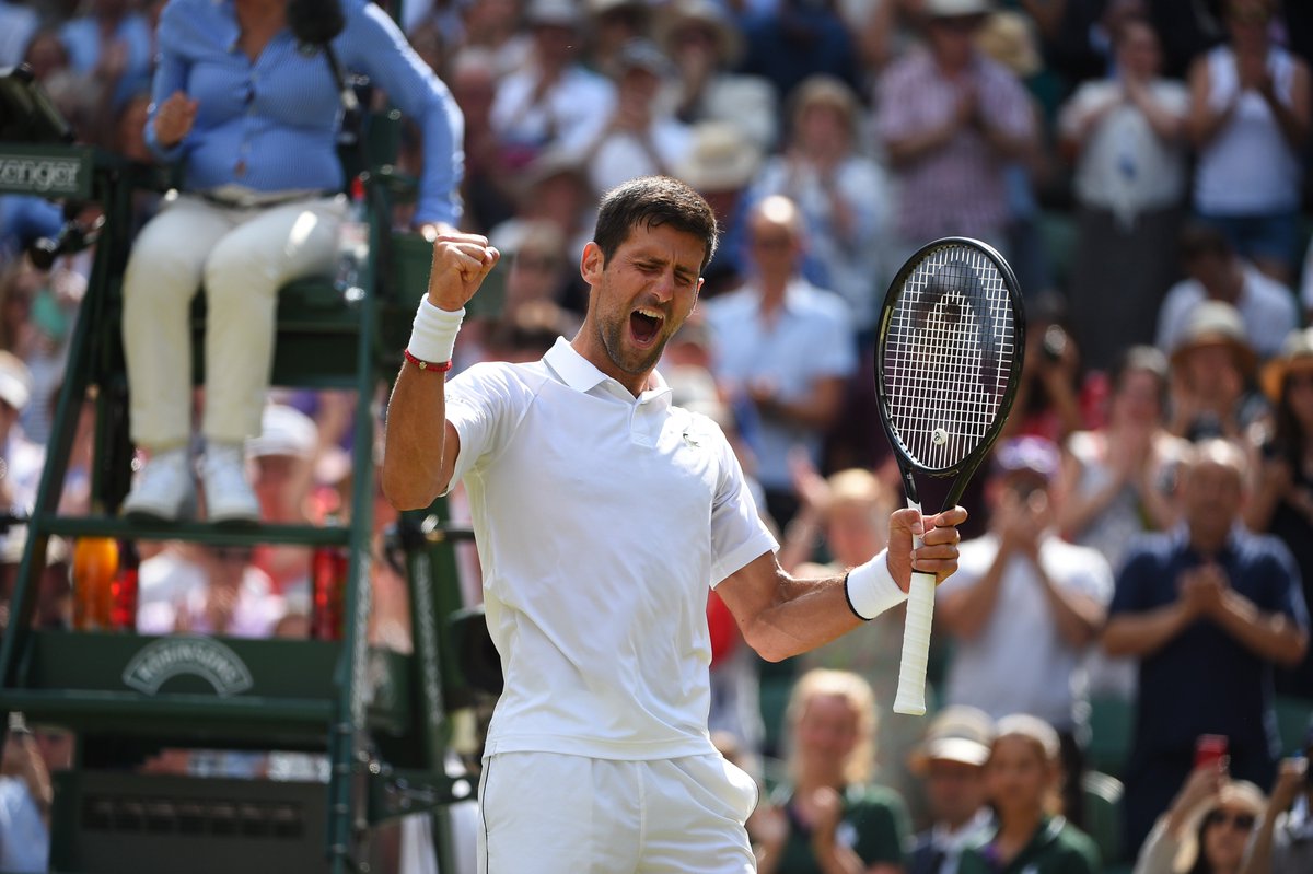rolandgarros's tweet photo. .@rogerfederer for his 21st? Or @DjokerNole for a 16th? #Wimbledon 

Roger for his 21st? Or Novak for a 16th? https://t.co/sC5EIePlbV