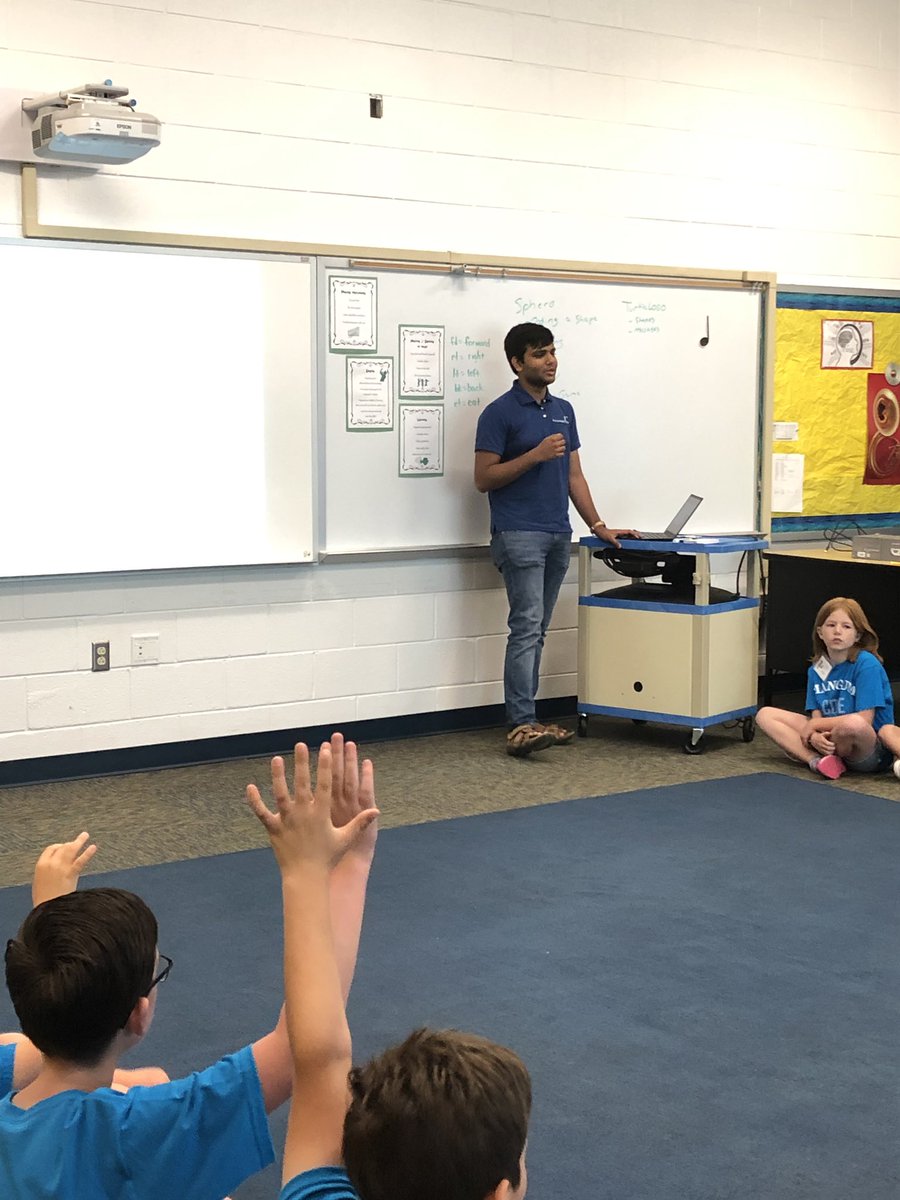 BeebeExplorers's tweet image. Huge thanks to Dev Seth @DukeU for being our guest speaker @MangumExplorers #CodeScoutsCamp today! 🏕💻💡✏️📕 Students enjoyed seeing different applications for coding and how you are studying coding self-driving cars. #weareDPS