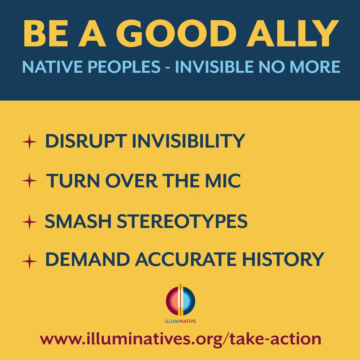 Philip Bell (@philiplbell) on Twitter photo PLS RT—I just explored the new DISRUPT INVISIBILITY TOOLKIT from @_IllumiNatives. It includes a wealth of fabulous resources to disrupt Native invisibility & support Indigenous rights. Please take 20 min to explore how they relate to your work & community.
illuminatives.org/take-action/ PLS RT—I just explored the new DISRUPT INVISIBILITY TOOLKIT from @_IllumiNatives. It includes a wealth of fabulous resources to disrupt Native invisibility & support Indigenous rights. Please take 20 min to explore how they relate to your work & community.
illuminatives.org/take-action/