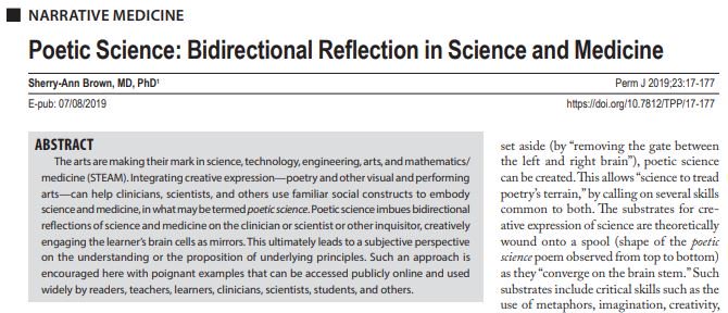 drbrowncares's tweet photo. After much anticipation, I am finally able to share with you #PoeticScience: Bidirectional Reflection in Science and Medicine! Let me know your thoughts! @PermanenteJ @poetswritersinc @POETSorg @poetrymagazine @NarrativeMag @narrativesci @narrativeBU https://t.co/evMwlgQVmX https://t.co/xcS5i3QZvT