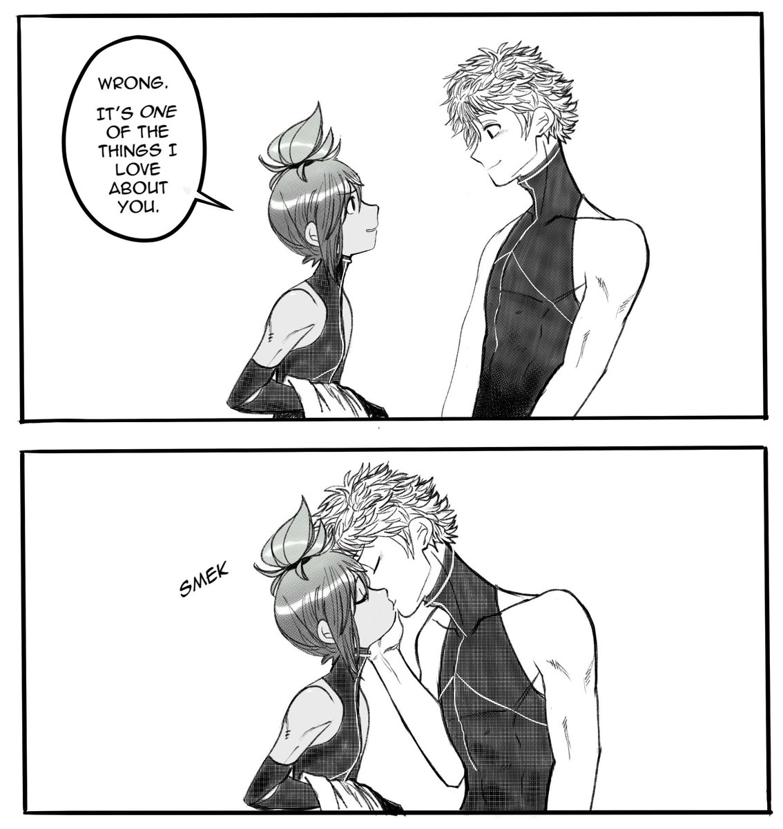 Urbanjawdust's tweet photo. Finally drew my OTP kissing.  On the one hand, I am thrilled, and on the other hand, YOU TWO ARE JUST BABIES STAHP KISSING IS FOR YOUR WEDDING DAY

#webcomic #ordinaryfreaks https://t.co/eGhbynJ212