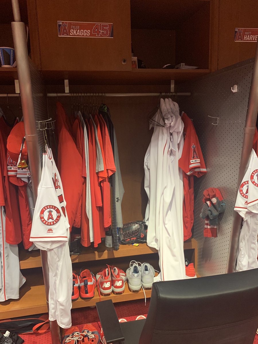 RhettBollinger's tweet image. The #Angels will keep Tyler Skagg’s locker this season. GM Billy Eppler said it’s the natural thing to do.