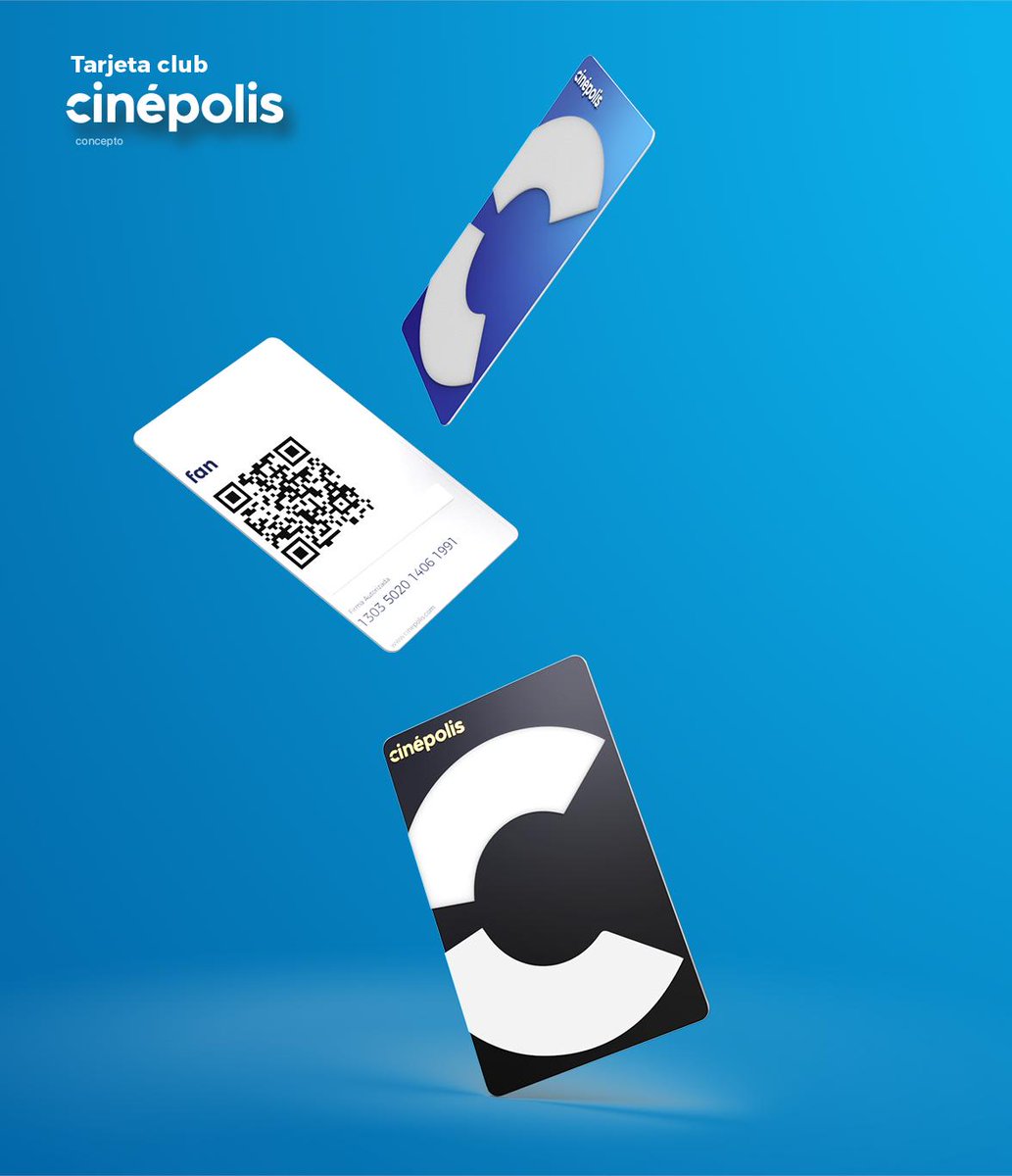 bitshakemx's tweet image. Hicimos un ejercicio conceptual, para integrar la nueva identidad de @Cinepolis en sus tarjetas de puntos. Ahora el plástico no solo es un monedero virtual, sino que puedes asociar todos tus boletos a ella, dejando atrás los papeles.