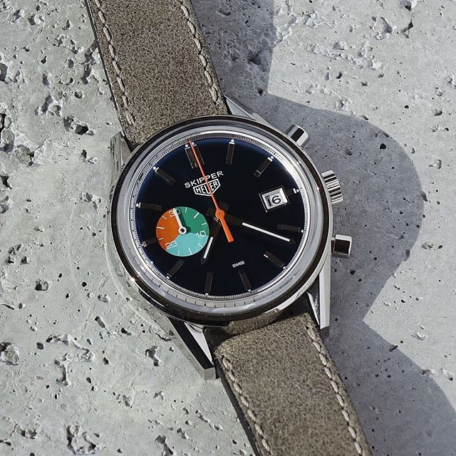 mikaruottinen's tweet photo. TAG Heuer Skipper Hodinkee Edition #heuer #tagheuer #heuervintage #vintageheuer #heuercarrera #vintageheuercarrera #carrera #vintagewatch #watchporn #skipper #skipperrera #hodinkee #summerwatch https://t.co/cO6aAxQ7eD