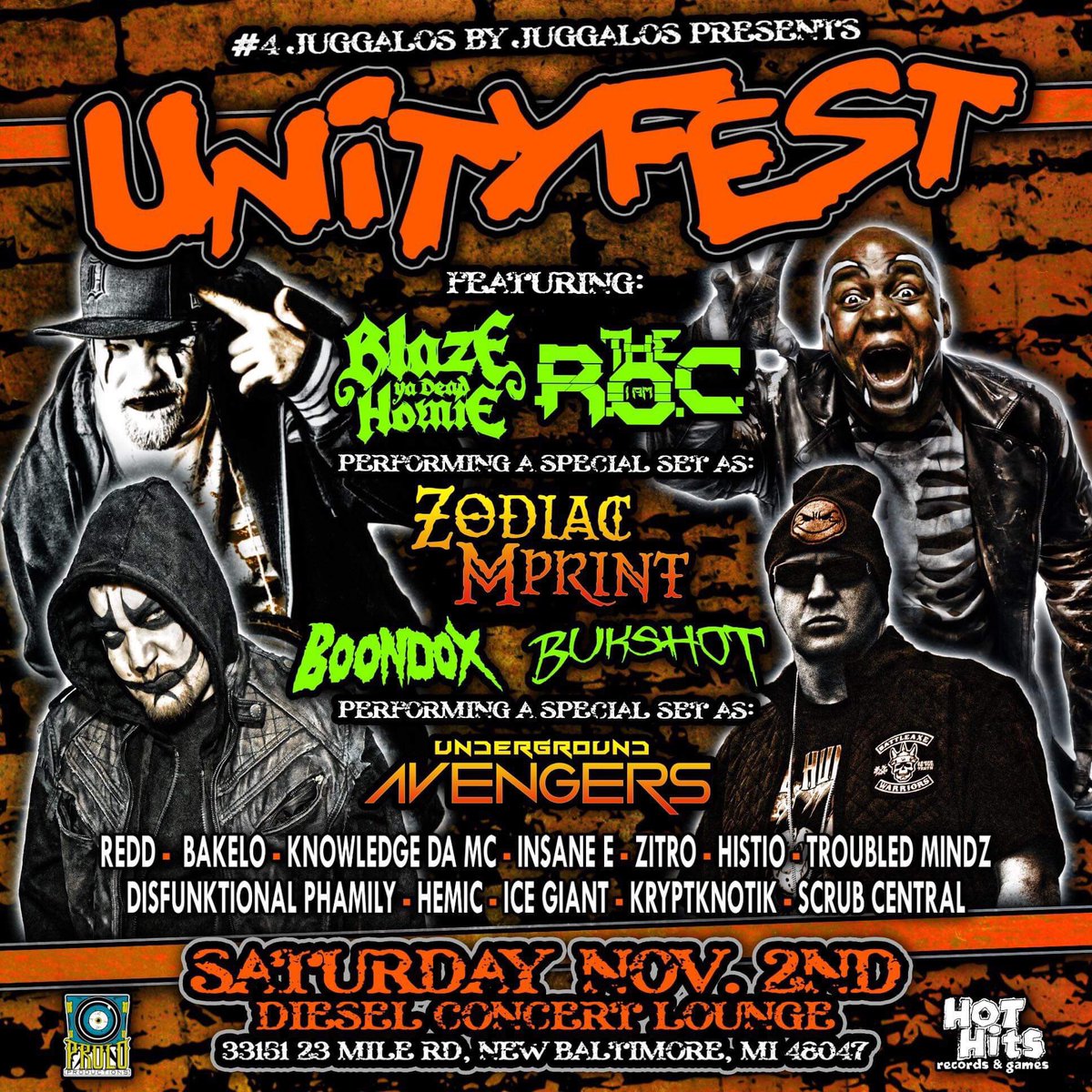 Bukshizzle's tweet image. If you’re coming out to Detroit for the Underground festivities going on over Halloween, then you might as well stay a couple extra days and hit this up with us! It’s going to be one hell of a festival! #UnityFest