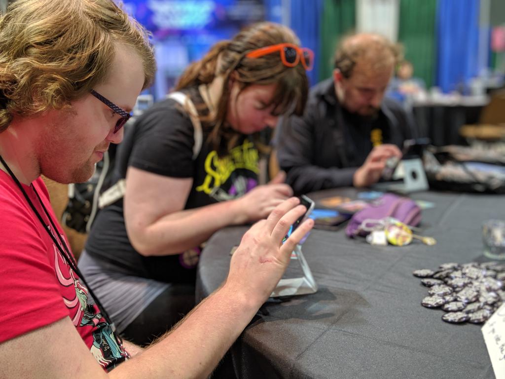GameRevenant's tweet photo. Where Shadows Slumber is available to try for FREE at @ConnectiCon this weekend! Everyone who has played it so far has loved it...

Thanks to the CT FIG team for hosting our game!

#indiegame #CTFIG #mobile #indie #WhereShadowsSlumber #indieart #gameart https://t.co/Mu5ezGMZ61