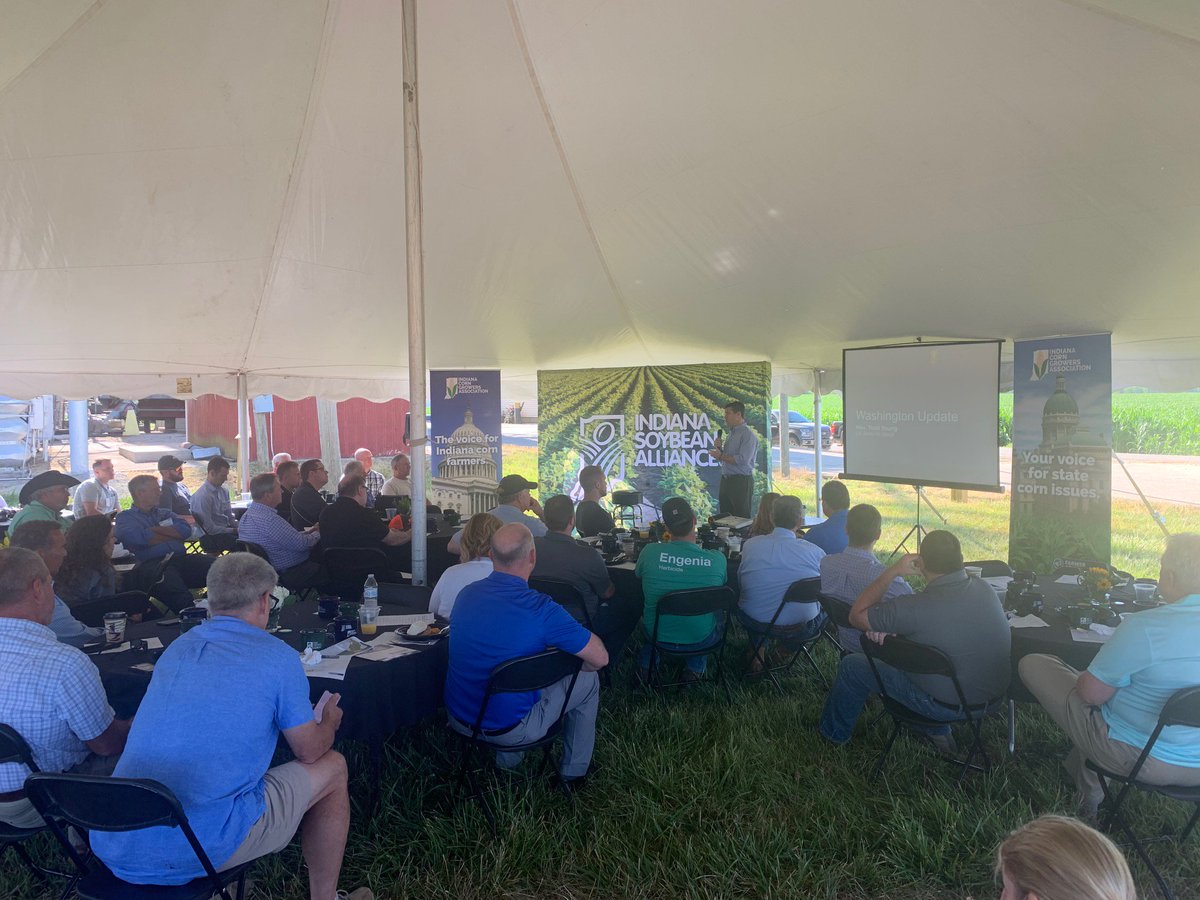 SenToddYoung's tweet photo. Planting progress for corn and soybeans in Indiana fell far behind previous averages due to prolonged rain affecting field conditions. I spoke with @Indiana_soy and @IN_Corn this morning to talk about how @USDA's crop reporting extension will help Hoosier farmers. https://t.co/738YjY4Mc1
