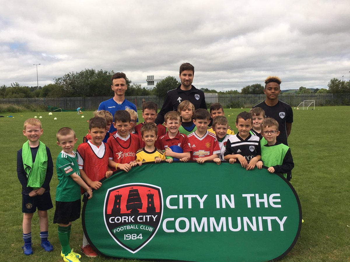 CCFC_Community's tweet photo. We’ve had a busy few days at our first Corky Camp of the Summer! Thanks to @Gearoid_M and @kevoconnor12 who dropped by today to meet the kids #CCFC84 https://t.co/mC71bRdD3l