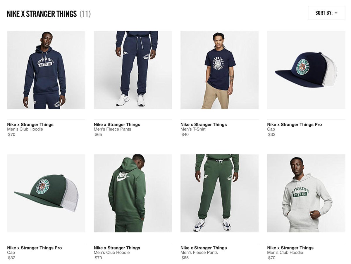 nike stranger things apparel