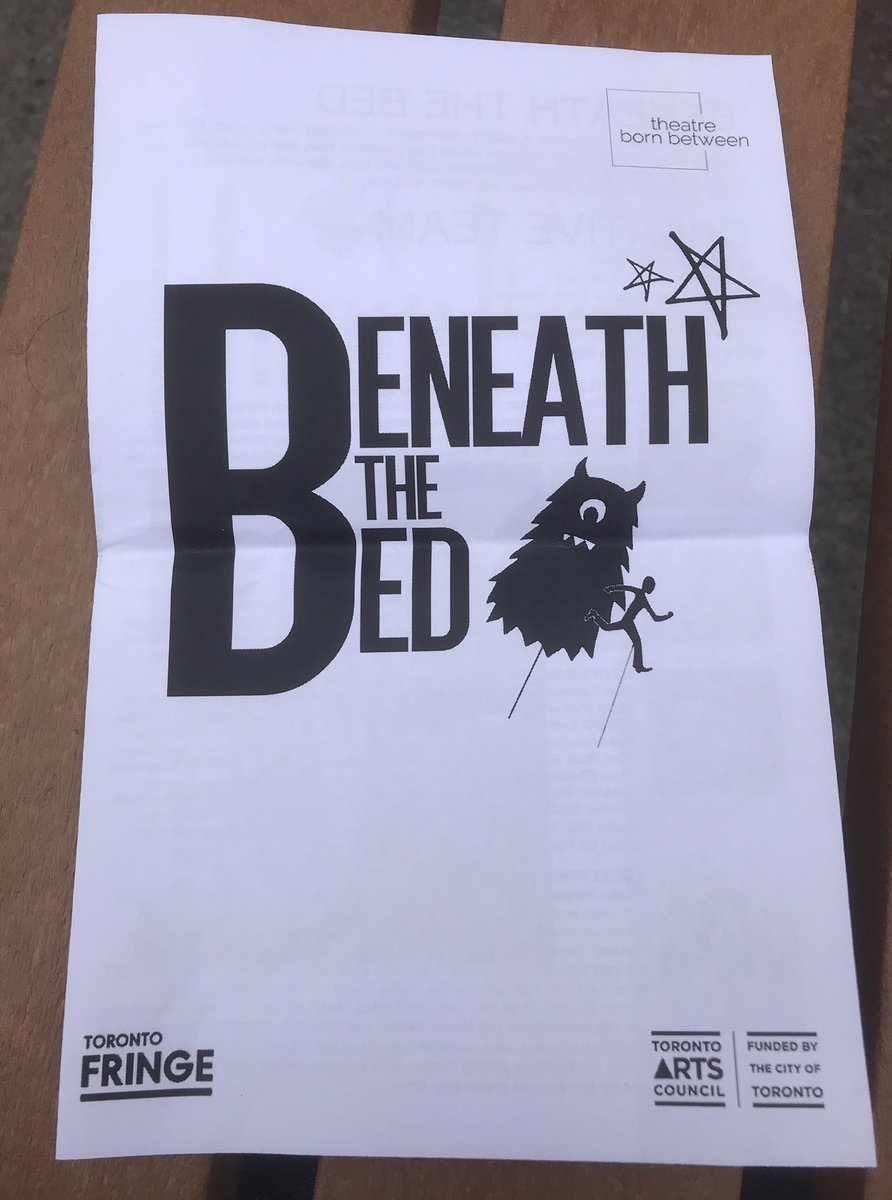 Team @Stu180Theatre having a delightful time at BENEATH THE BED, directed &amp; produced by Bryn Kennedy! Been a great <a href="/Toronto_Fringe/">Toronto Fringe</a> for all with Byron Abalos co-writing &amp; co-producing THROUGH THE BAMBOO, Jenna Harris producing THE BIG HOUSE and me producing BOY FALLS FROM THE SKY.