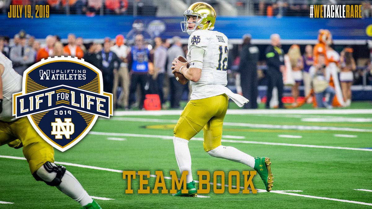 Ian_Book12's tweet photo. At ND #WeTackleRare with @UpliftingAth.

Our #LiftForLife is on July 19th to benefit the 30 million Americans that are affected by #rarediseases 

Support us as our team competes for the best leg press rep total: https://t.co/YB8vHJJzYJ https://t.co/gJwZqioxL0