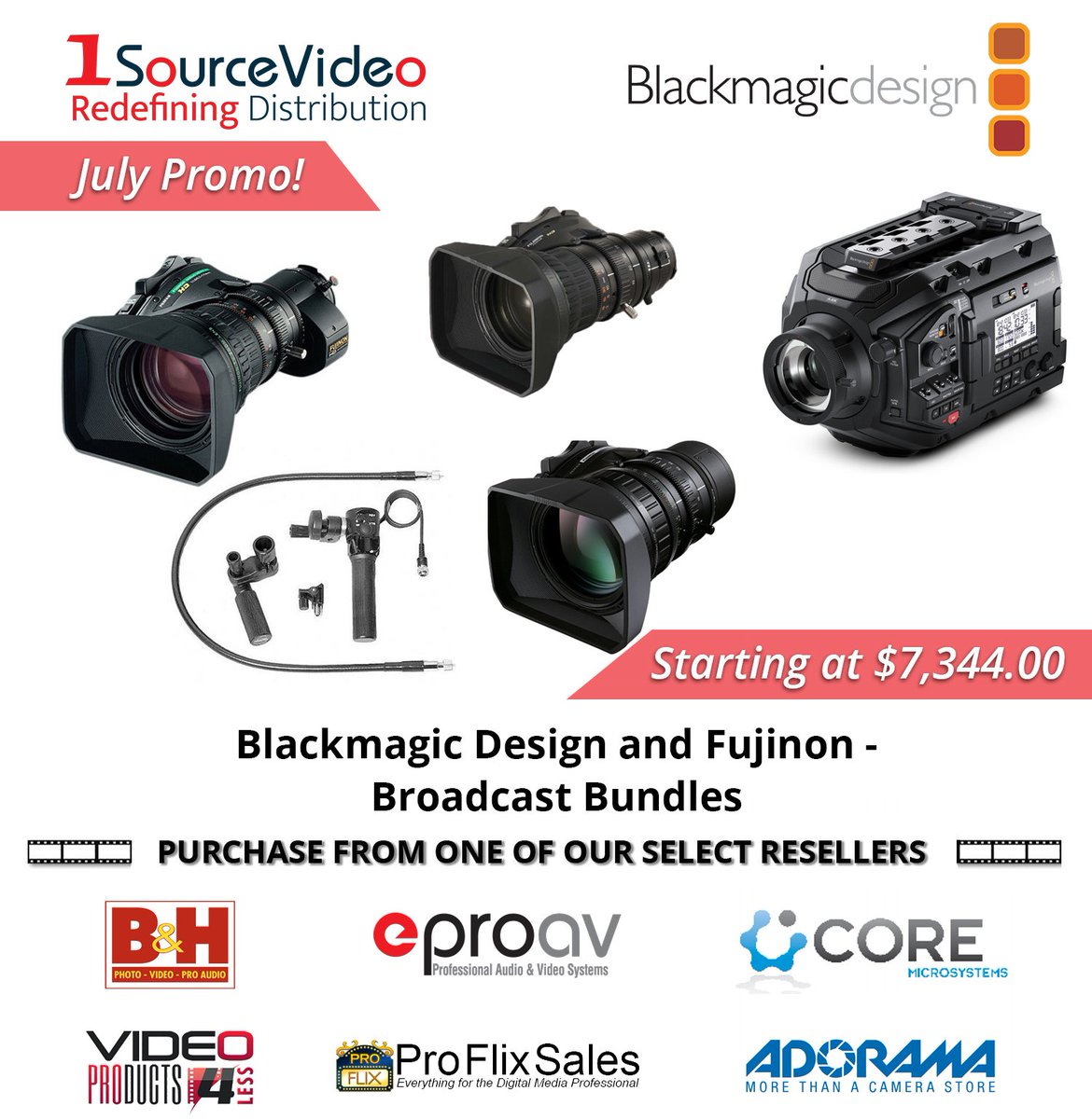 1sourcevideo's tweet photo. Available exclusively through 1SourceVideo, combine @Blackmagic_News and @FUJINONLenses to create the ultimate broadcasting bundle! #Fujinon #BlackmagicDesign #1SourceVideo #RedefiningDistribution #BandH #VP4L #EProAV #ProFlixSales #CoreMicrosystems #Adorama https://t.co/Jo9zqixfcV