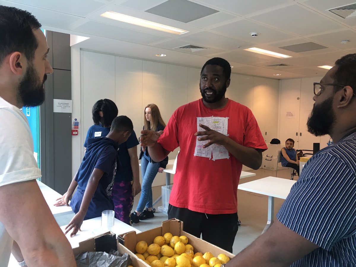 kcbna1's tweet photo. #SouthCamdenTogetherProject training in full swing. Over 40 Young People learning about #business #Entrepreneurship #teamwork #teamworkmakesthedreamwork #LEMONADE #handsqueezed #youth #youngpeople #summer2019  watch out for our stall in @CamdenMarket from the 22nd of July!! https://t.co/9tO0kp2ooT